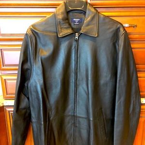 Brooks Black Leather Men's Jacket